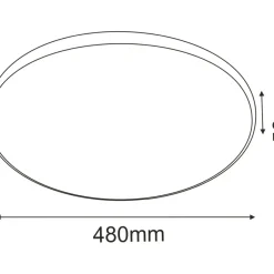 Sklep Kaja Ledowy, duży plafon do salonu ⌀48cm 4000K ANT 1067 IKA | Kaja* Lampy Do Łazienki|Plafony Klasyczne
