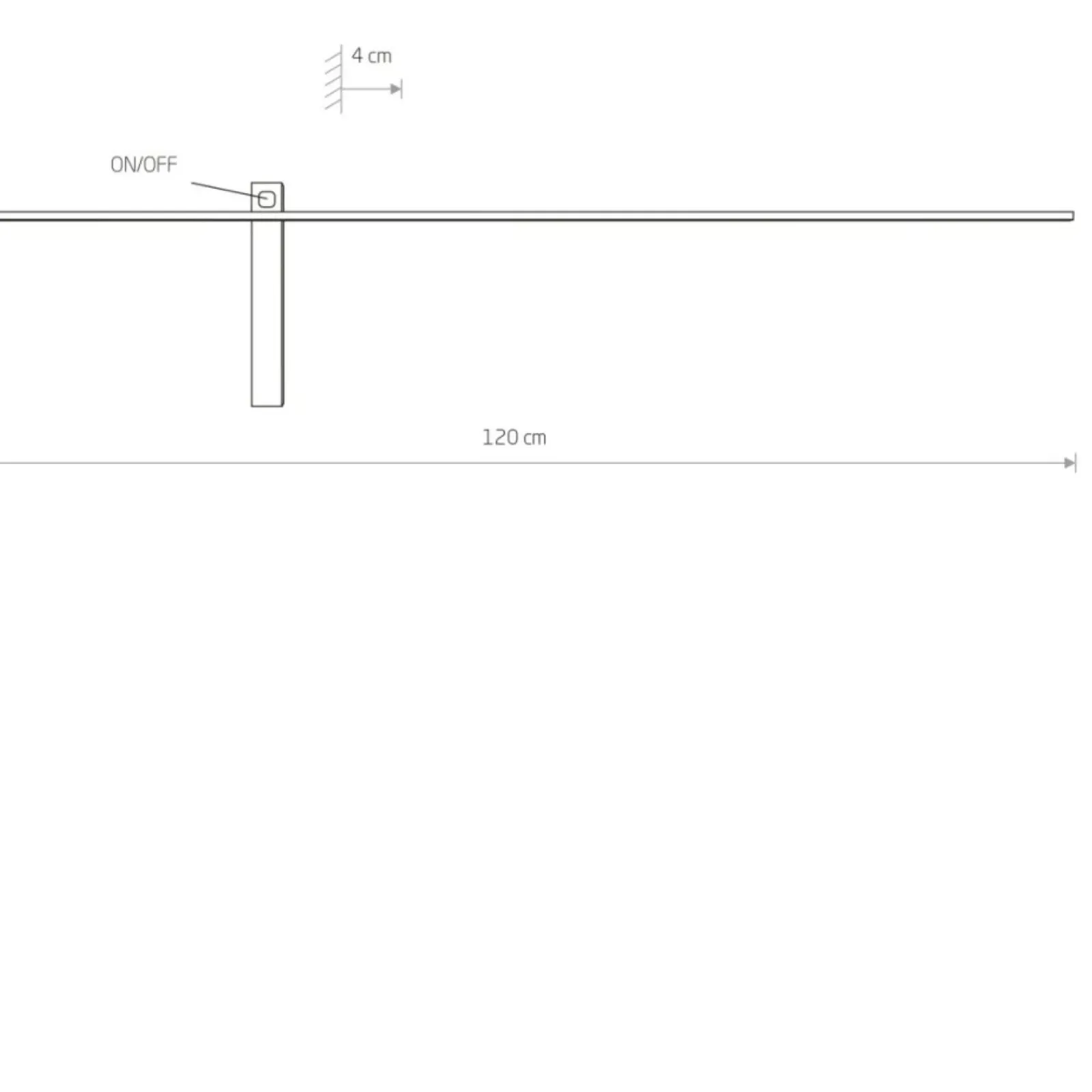 Sklep Kaja Ledowy kinkiet o szerokości 120cm, o mocy 15W 8117 | Kaja Oświetlenie* Lampy Led