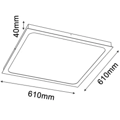 Sklep Kaja Ledowy plafon do sypialni 61x61cm 4000K ANT 1057 HIKA | Kaja* Plafony Klasyczne|Plafony Nowoczesne