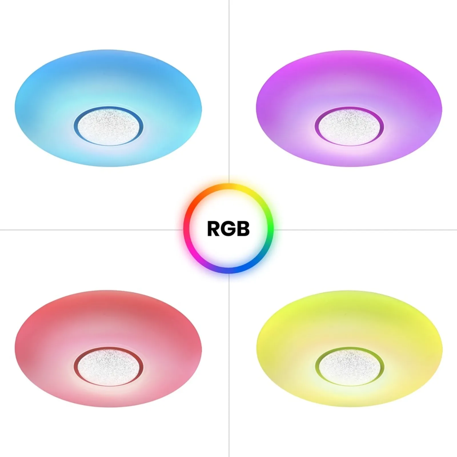 Sklep Kaja Ledowy plafon RGB, zmienna barwa światła ML6405 z serii VELA | Kaja Oświetlenie* Plafony Nowoczesne|Lampy Led