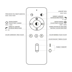 Sklep Kaja Ledowy plafon RGB, zmienna barwa światła ML6405 z serii VELA | Kaja Oświetlenie* Plafony Nowoczesne|Lampy Led