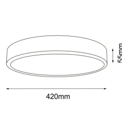 Sklep Kaja Ledowy plafon w białym kolorze ⌀42cm 3000K ANT 7173 NOMI | Kaja* Lampy Led|Plafony Nowoczesne