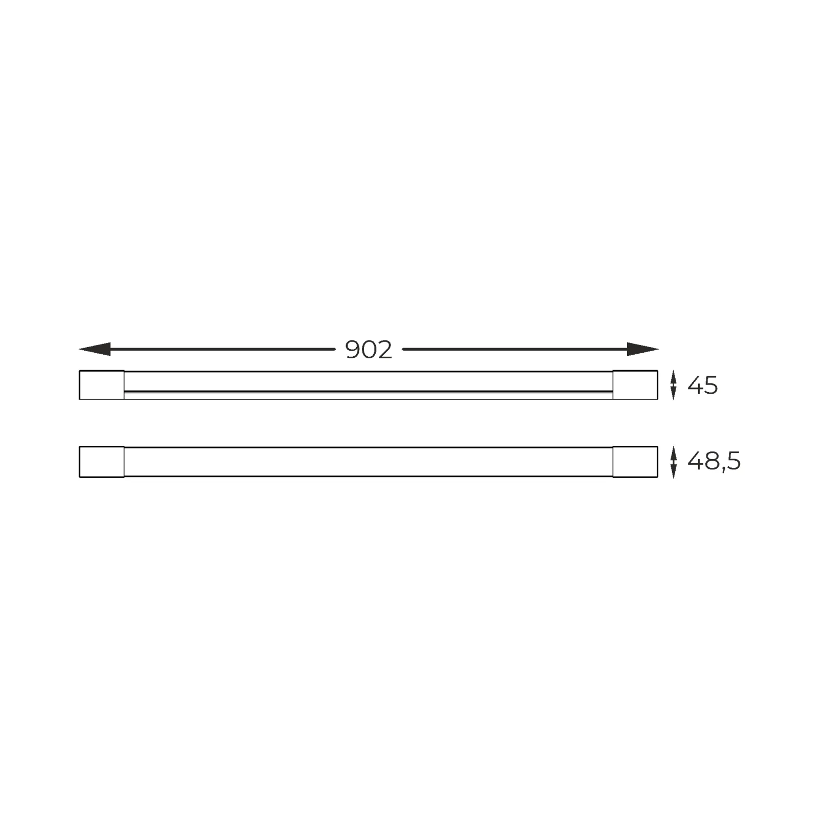 Sklep Kaja Liniowa lampa ścienna LED nad lustro W200526201 PARKS | Kaja* Kinkiety Tradycyjne