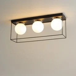 Sklep Kaja Liniowa lampa natynkowa z białymi kloszami SIG 40708 AROMA | Kaja* Plafony Nowoczesne