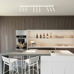 Sklep Kaja Liniowa lampa sufitowa 116cm ze spotami 1352/9 IVI 9 WHITE | Kaja biały Online