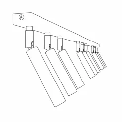 Sklep Kaja Liniowa lampa sufitowa 116cm ze spotami 1352/9 IVI 9 WHITE | Kaja biały Online