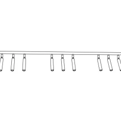 Sklep Kaja Liniowa lampa sufitowa 116cm ze spotami 1352/9 IVI 9 WHITE | Kaja biały Online
