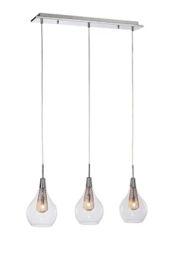Sklep Kaja Liniowa lampa wisząca do stylowej kuchni AZ1689 ELEKTRA | Kaja transparentny Flash Sale