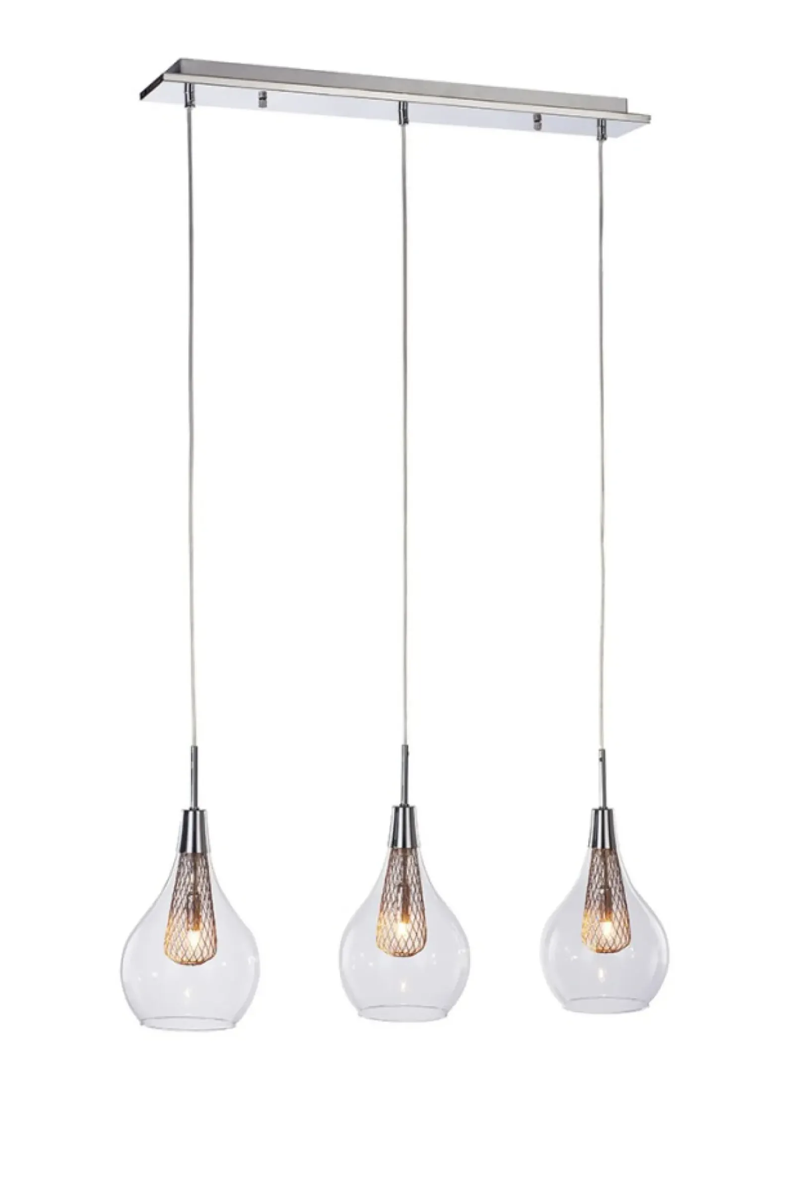 Sklep Kaja Liniowa lampa wisząca do stylowej kuchni AZ1689 ELEKTRA | Kaja transparentny Flash Sale