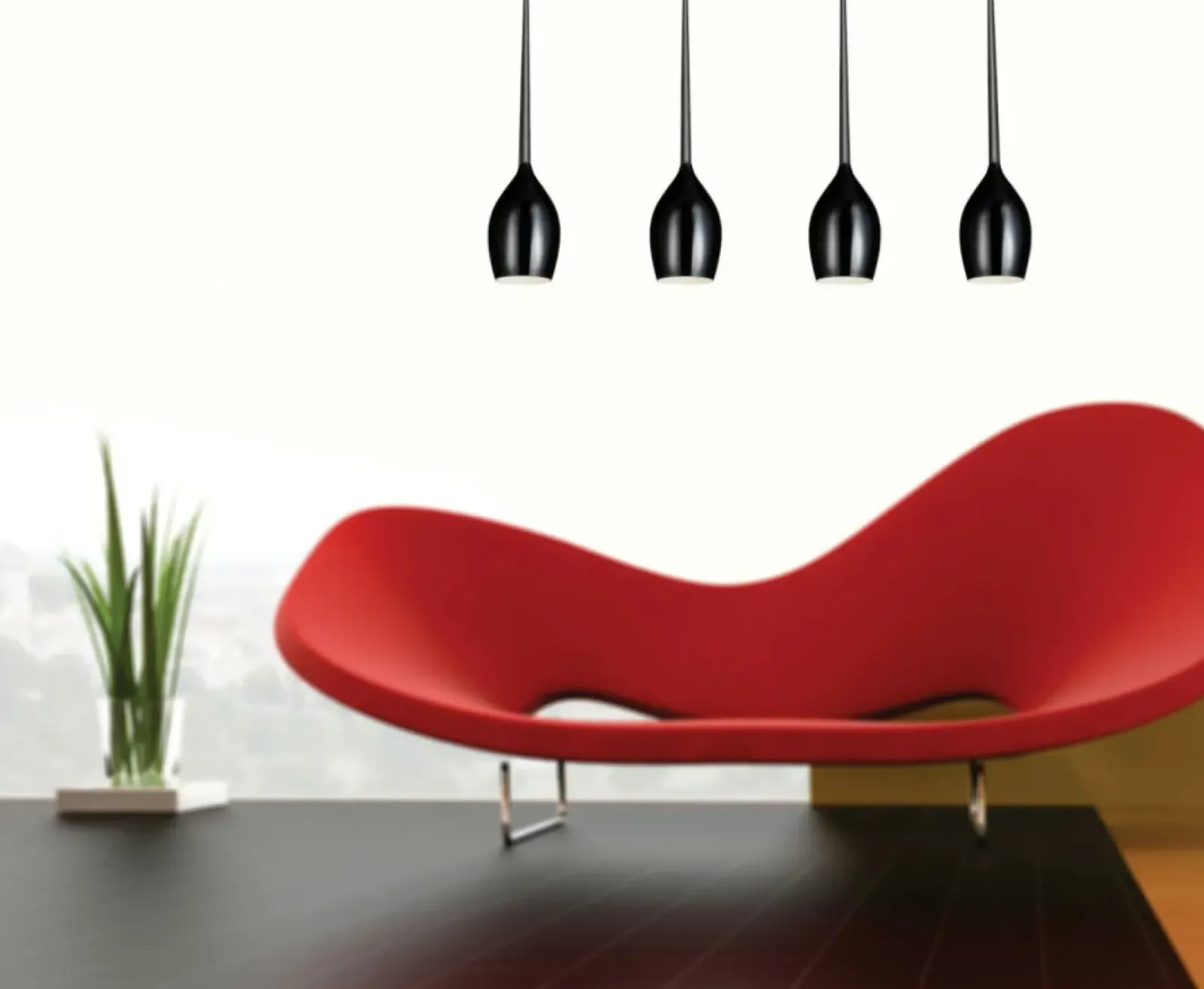 Sklep Kaja Liniowa lampa wisząca nad stół AZ0100 IZZA SHINY BLACK | Kaja czarny Online