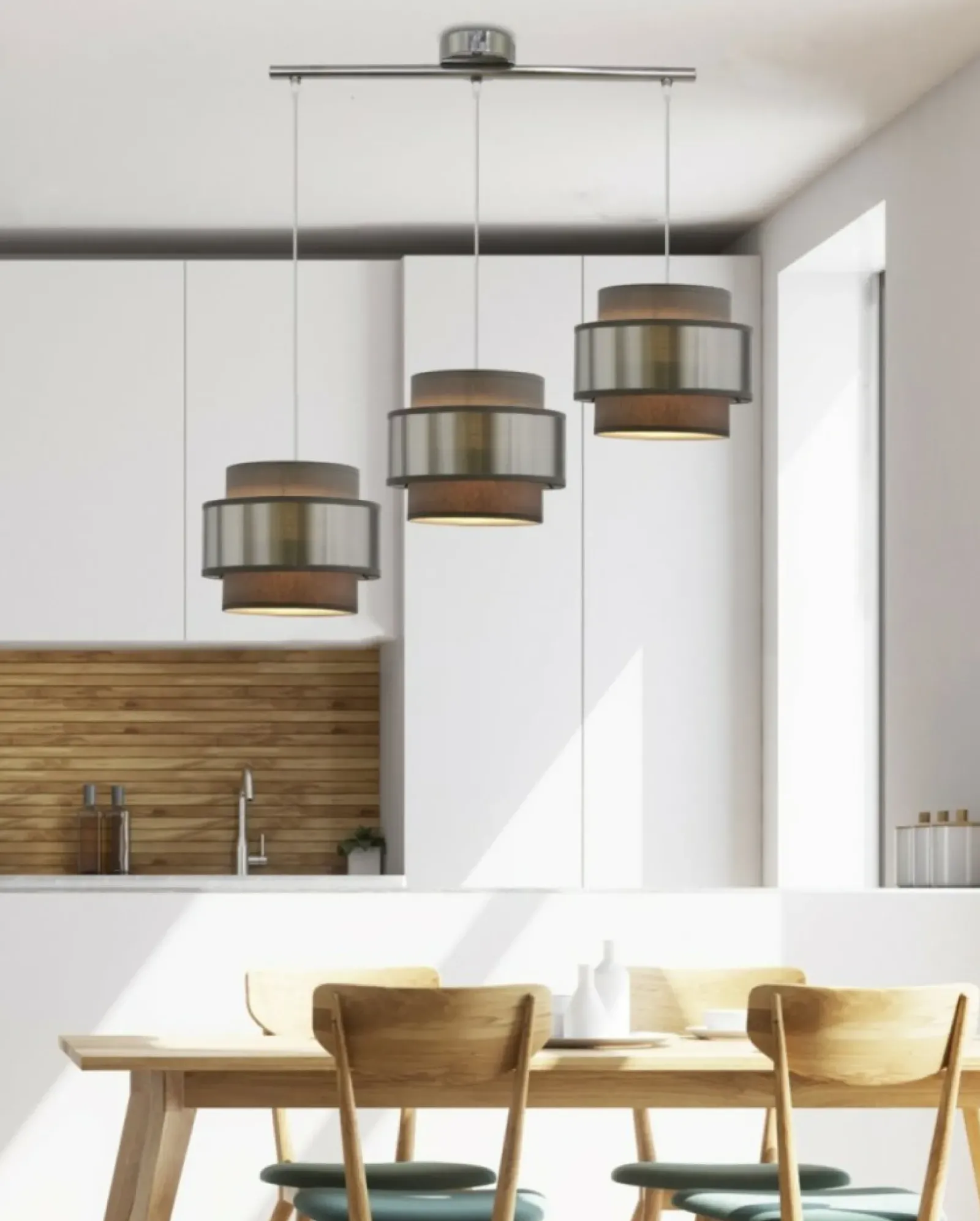 Sklep Kaja Liniowa, potrójna lampa wisząca nad stół 33-18502 HARE | Kaja Outlet