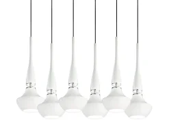 Sklep Kaja Liniowa, szeroka lampa wisząca nad stół w kuchni AZ1883 TASOS | Kaja biały Outlet