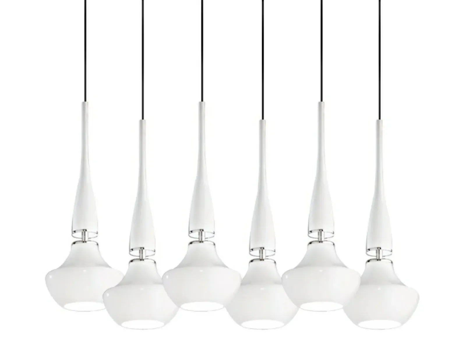 Sklep Kaja Liniowa, szeroka lampa wisząca nad stół w kuchni AZ1883 TASOS | Kaja biały Outlet