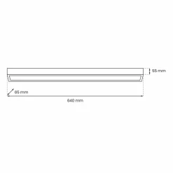 Sklep Kaja Liniowa, techniczna lampa sufitowa 64cm MLP8909 LUNGO | Kaja Hot