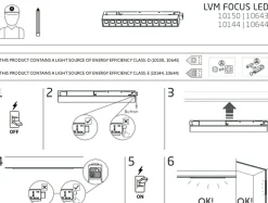 Sklep Kaja Liniowy spot do szyny magnetycznej 1F 10643 LVM FOCUS LED | Kaja* Szynoprzewody Podtynkowe|Szynoprzewody Natynkowe