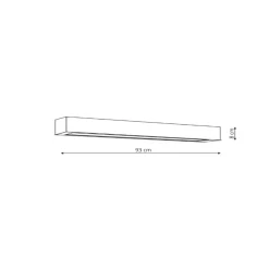 Sklep Kaja Listwa ścienna LED 93cm do garażu GS-LWA-12W BK CCT IBROS | Kaja* Lampy Led