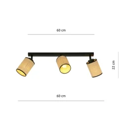 Sklep Kaja Listwa sufitowa z abażurami w stylu boho 1151/3 YOGA | Kaja Shop