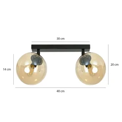Sklep Kaja Listwa sufitowa z miodowymi kulistymi kloszami 778/2 | Kaja Flash Sale