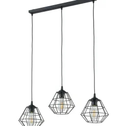Sklep Kaja Listwa sufitowa z trzema drucianymi zwisami TK 6203 - DIAMOND NEW czarny Best