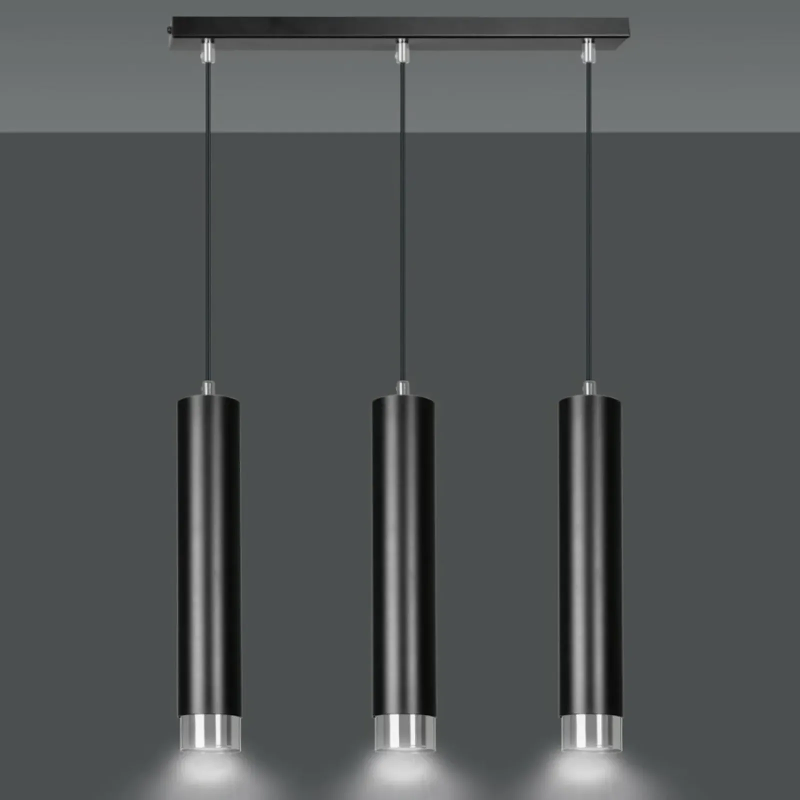 Sklep Kaja Listwa z 3 lampami wiszącymi nad stół w jadalni 643/3 | Kaja Flash Sale