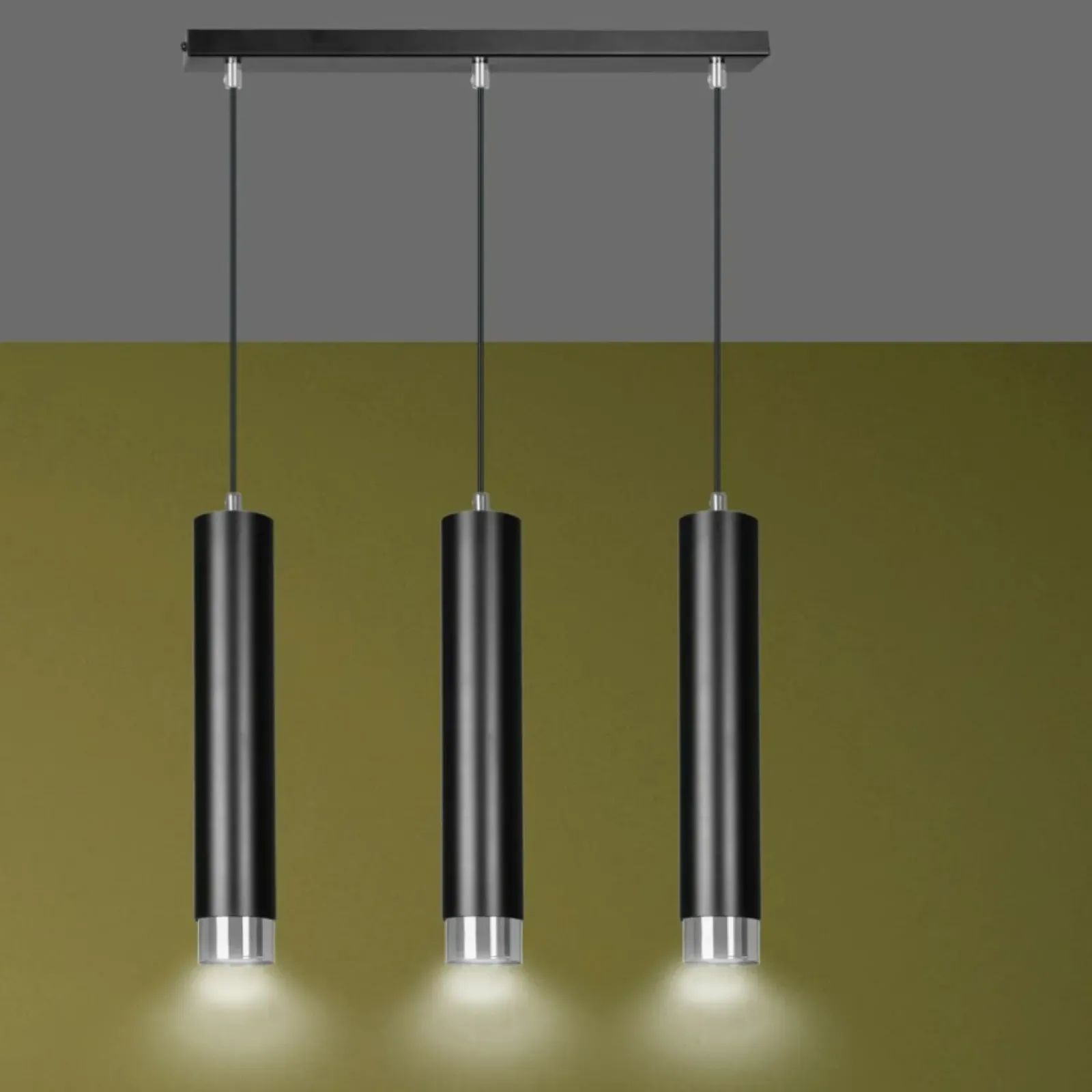 Sklep Kaja Listwa z 3 lampami wiszącymi nad stół w jadalni 643/3 | Kaja Flash Sale
