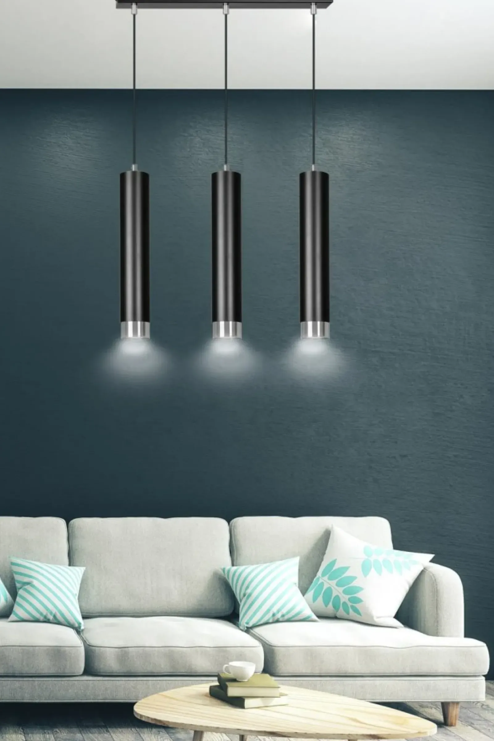 Sklep Kaja Listwa z 3 lampami wiszącymi nad stół w jadalni 643/3 | Kaja Flash Sale