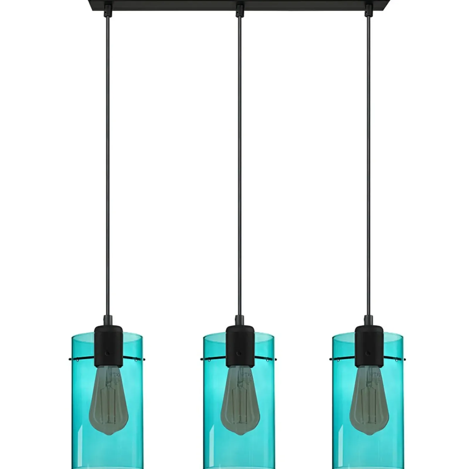 Sklep Kaja Listwa z niebieskimi kloszami w kształcie tub TK 3453 - FIRENZE NEW Clearance