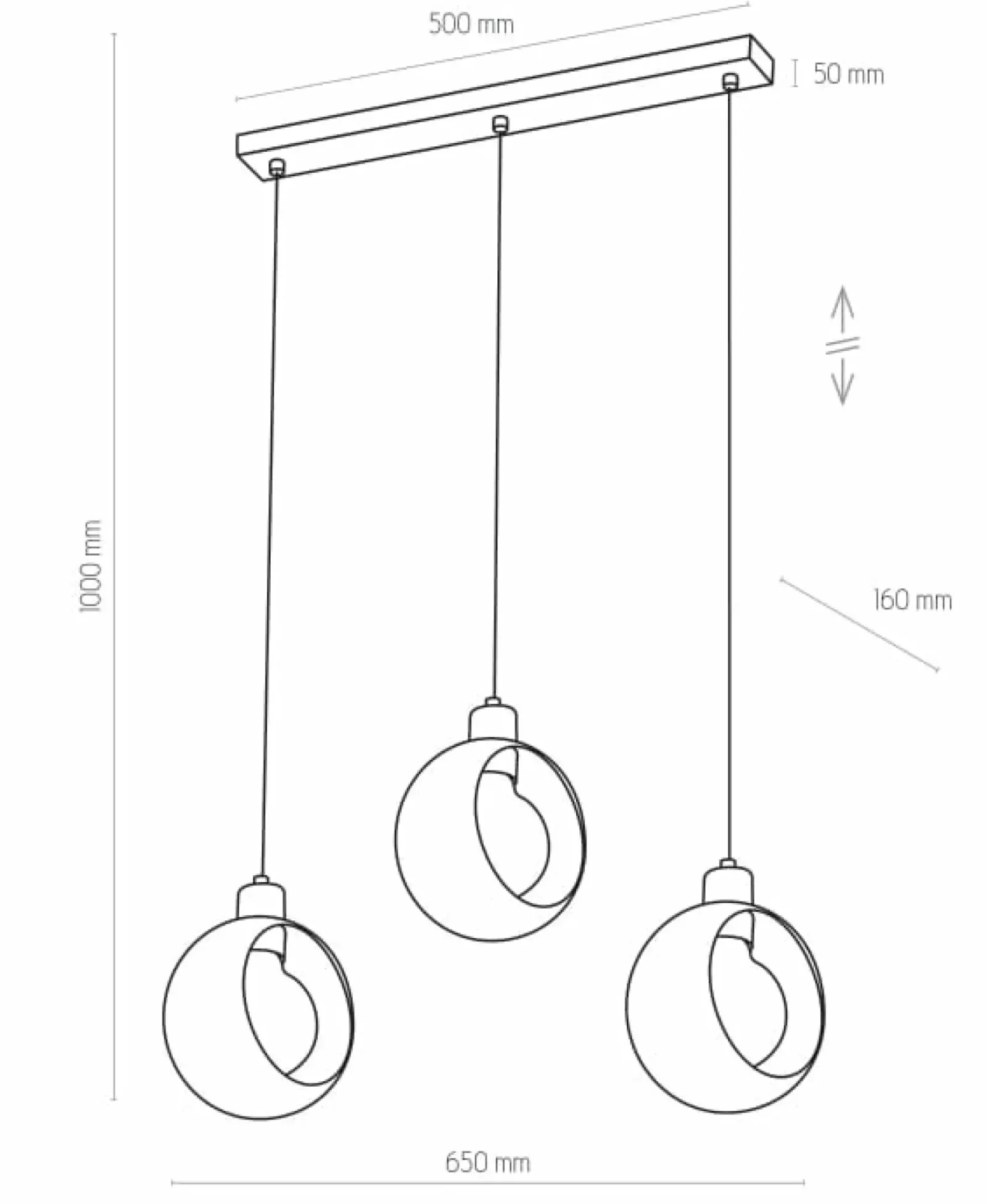 Sklep Kaja Listwa z okrągłymi kloszami TK 2753 CYKLOP BLACK | Kaja Oświetlenie Discount