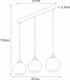 Sklep Kaja Listwa z wiszącymi kloszami K-8003-3 CHR GALAXY I | Kaja Oświetlenie chrom Cheap