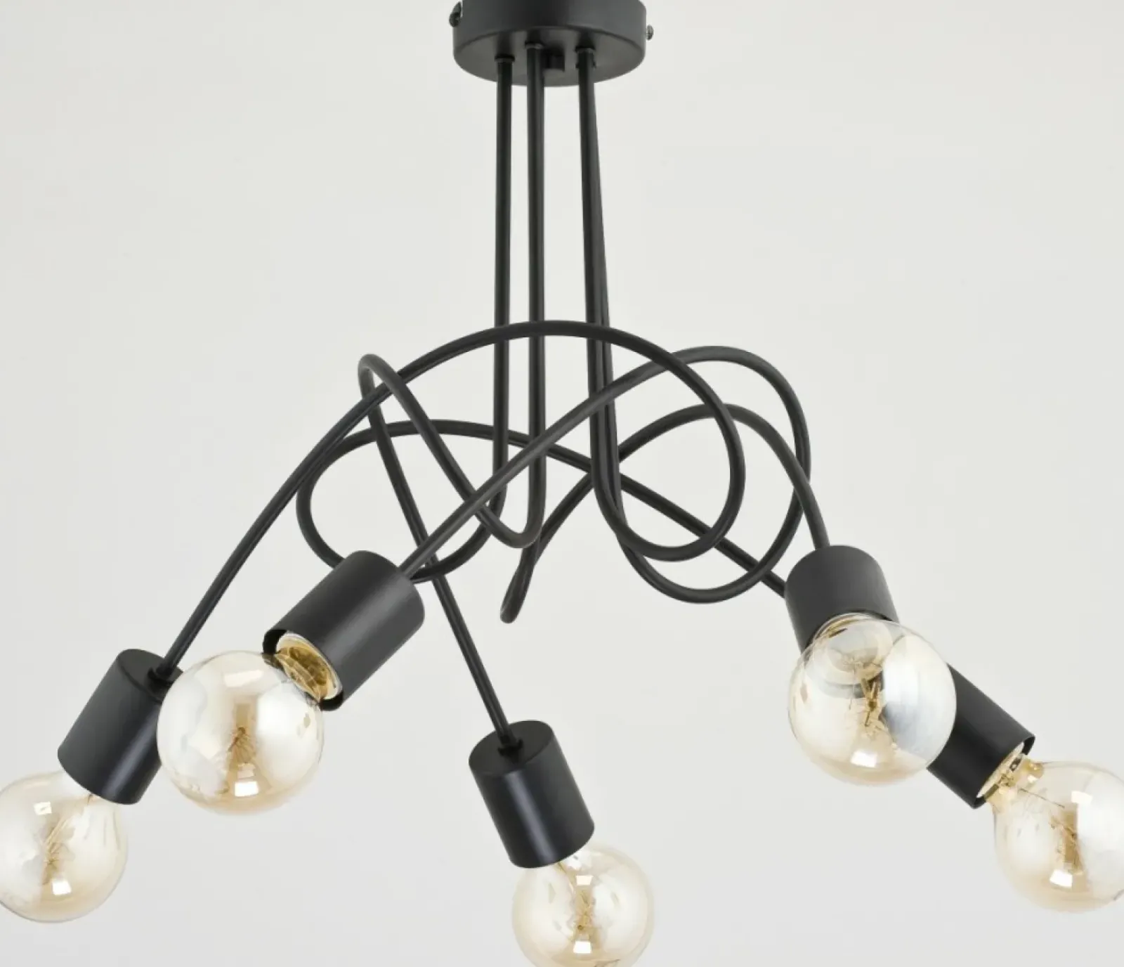 Sklep Kaja Loftowa lampa sufitowa w czerni, 5 żarówek AL 23175 | Kaja Fashion