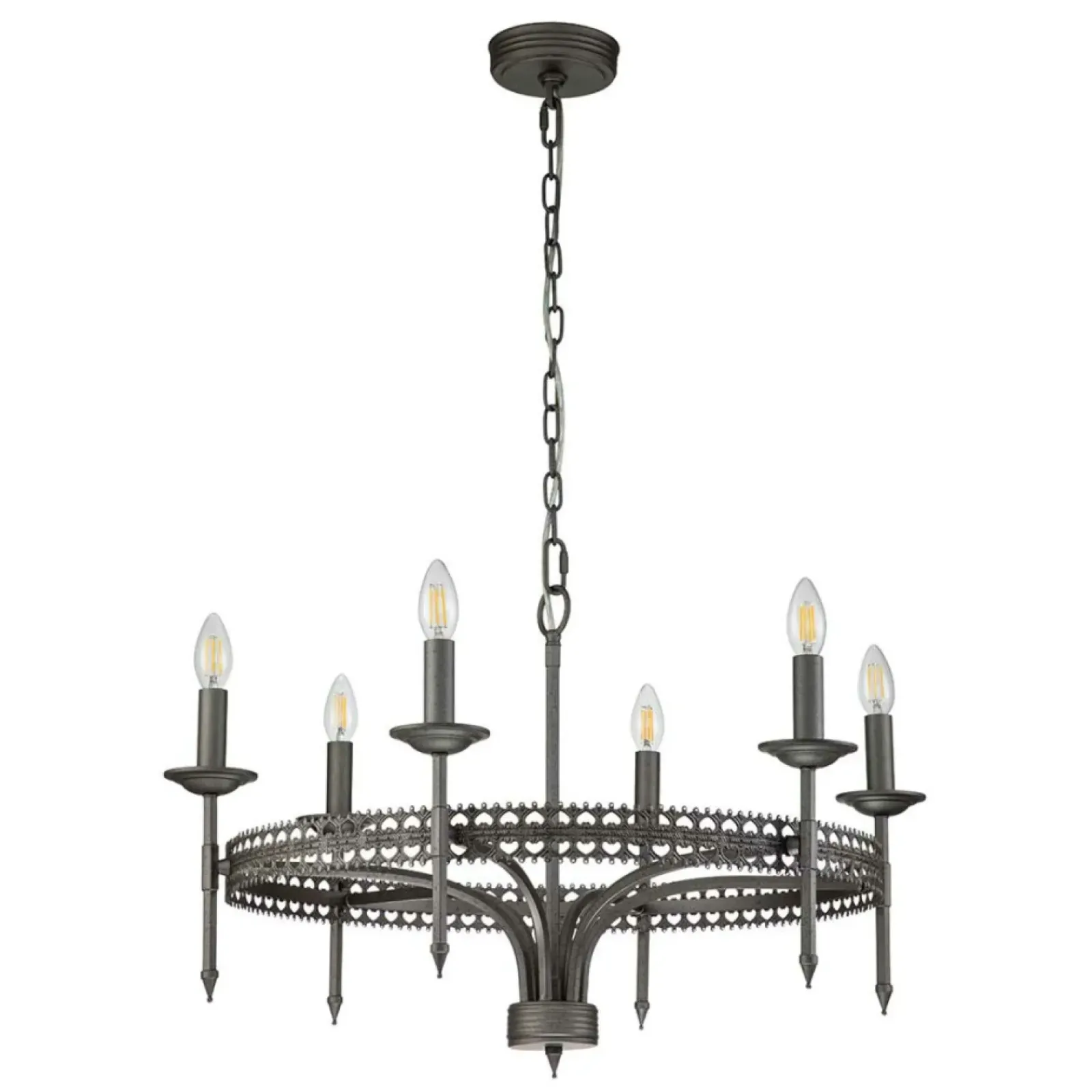 Sklep Kaja Loftowa lampa wisząca na 6 żarówek CROWN6 z serii CROWN* Randole Tradycyjne