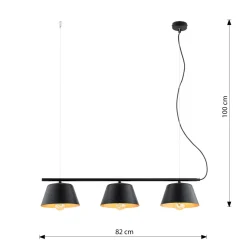 Sklep Kaja Loftowa lampa wisząca nad wyspę kuchenną 1337/3 GELATO | Kaja Store