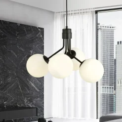 Sklep Kaja Loftowa lampa wisząca z białymi kloszami 1138/4 NOVA | Kaja New