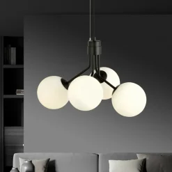 Sklep Kaja Loftowa lampa wisząca z białymi kloszami 1138/4 NOVA | Kaja New