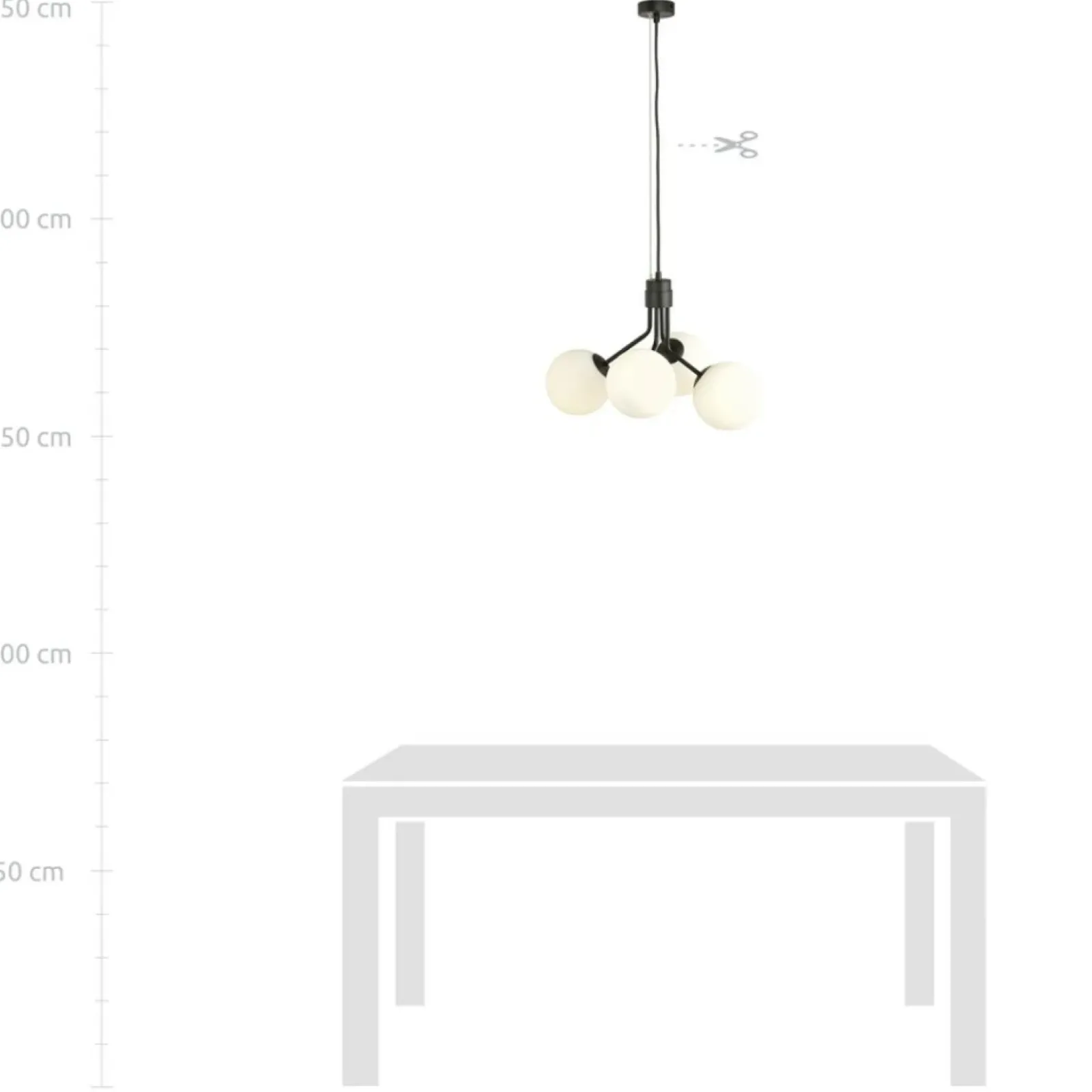 Sklep Kaja Loftowa lampa wisząca z białymi kloszami 1138/4 NOVA | Kaja New