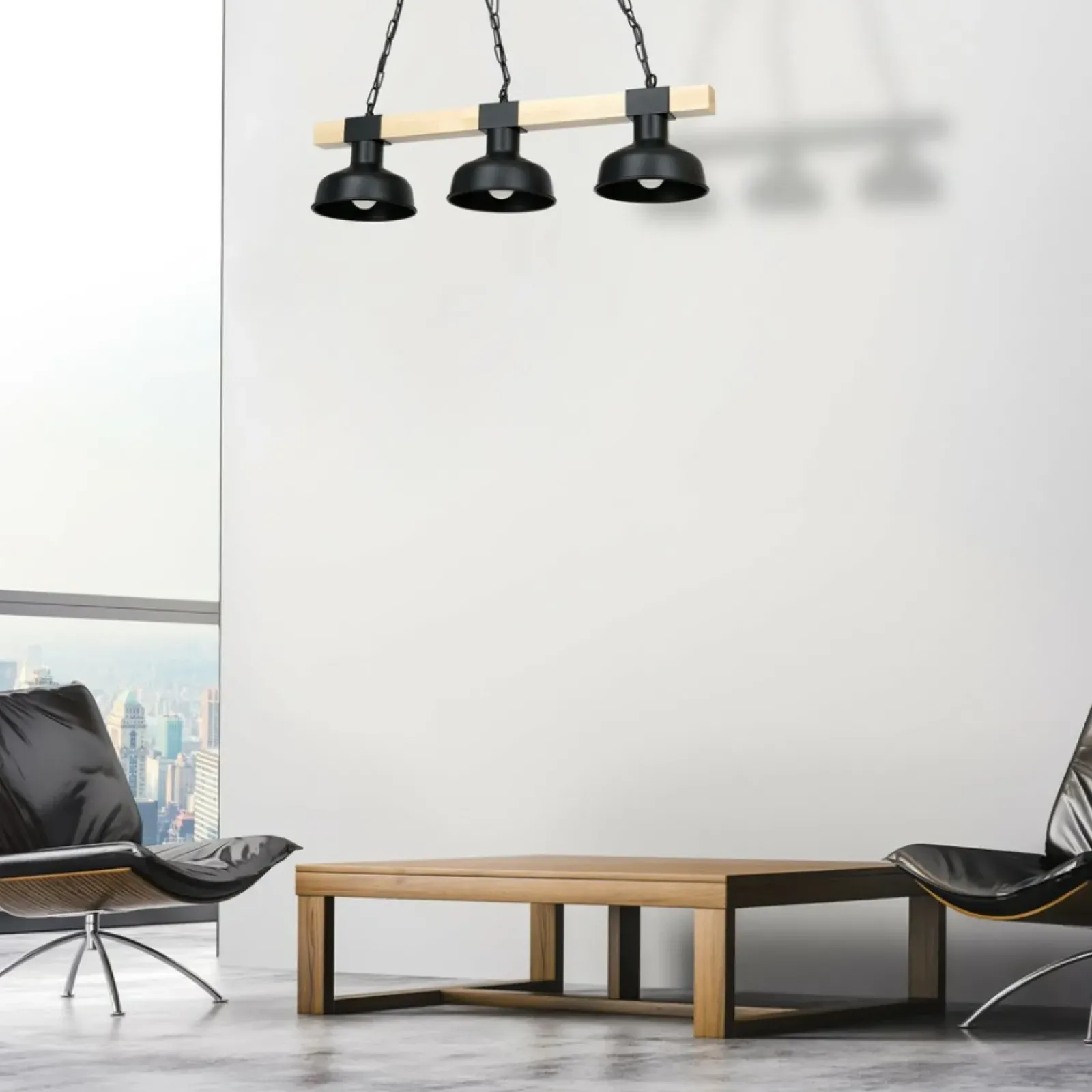 Sklep Kaja Loftowa lampa wisząca z drewnem stabilizującym MLP7457 z serii FARO | Kaja Oświe Cheap