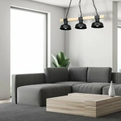 Sklep Kaja Loftowa lampa wisząca z drewnem stabilizującym MLP7457 z serii FARO | Kaja Oświe Cheap