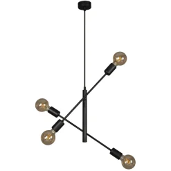 Sklep Kaja Loftowa, prosta lampa wisząca do sypialni K-4750 CAMARA | Kaja czarny Outlet