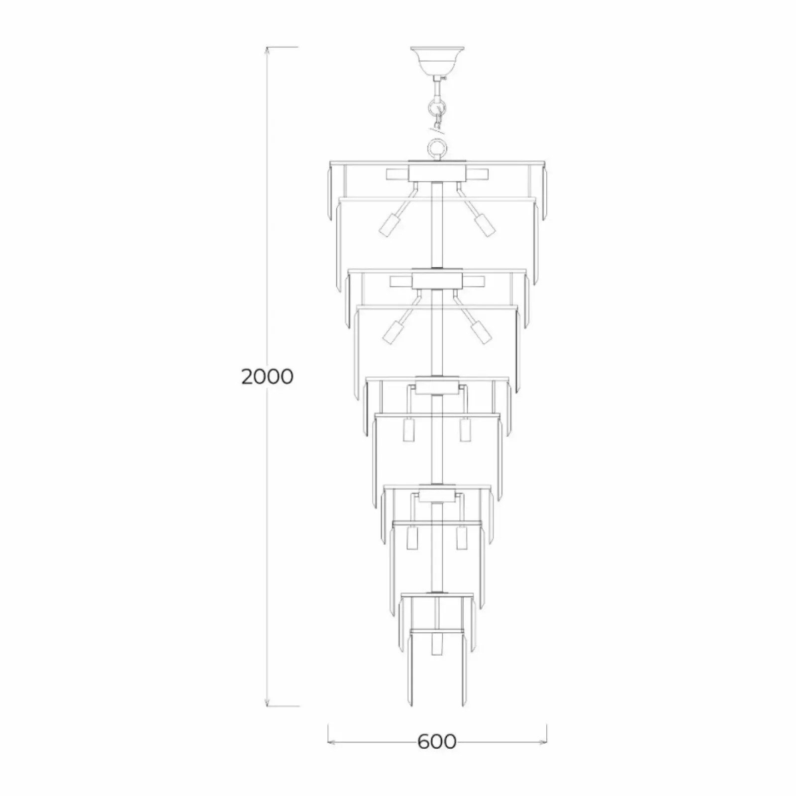 Sklep Kaja Luksusowa, duża lampa wisząca glamour ZM 19002/40-CHR LUXE | Kaja Best