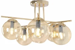 Sklep Kaja Luksusowa lampa sufitowa z bursztynowymi kloszami K-5414 z serii GRAND Outlet