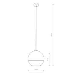 Sklep Kaja Lustrzana lampa wisząca, o średnicy 25 cm 7606 | Kaja Oświetlenie chrom Shop