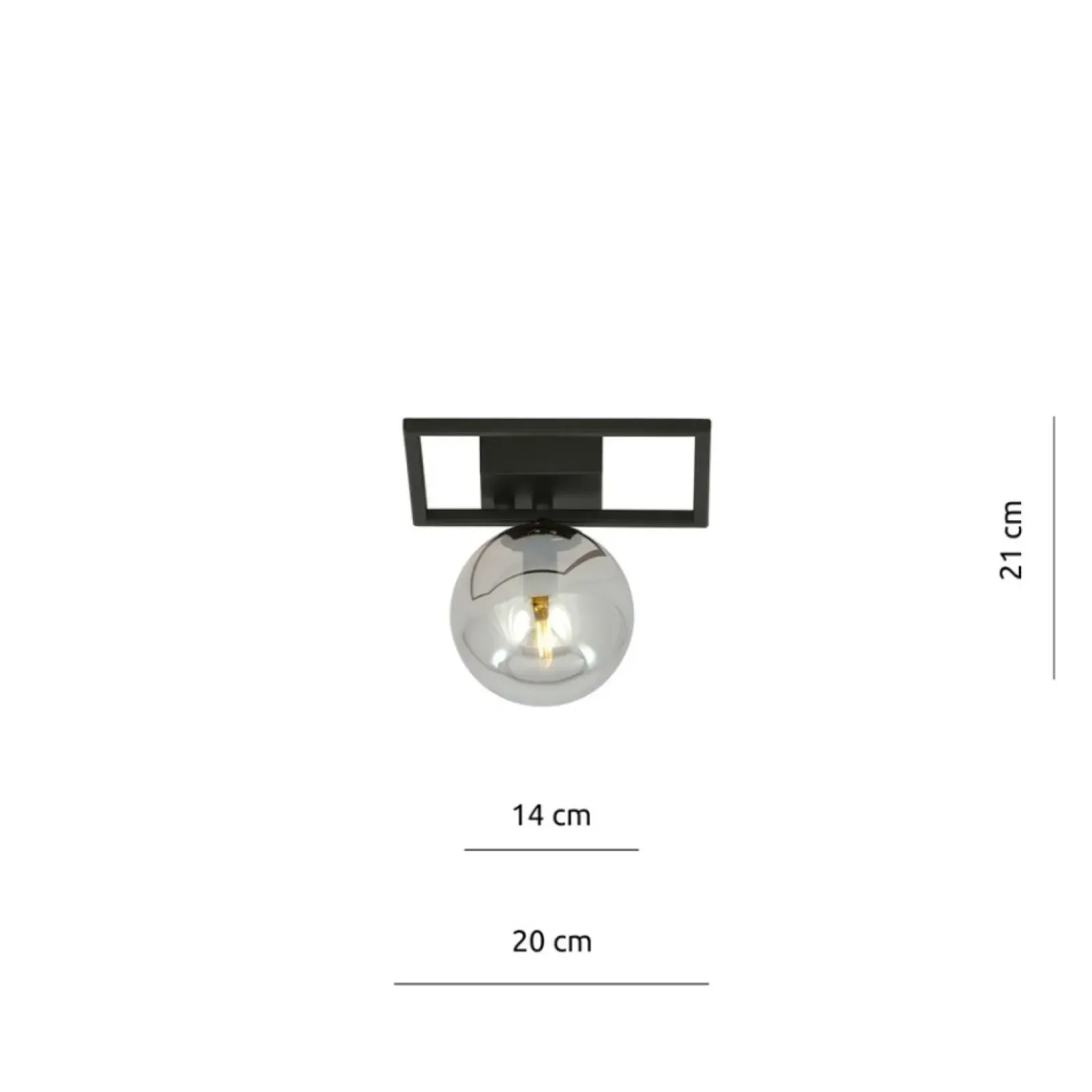 Sklep Kaja Mała, geometryczna lampa sufitowa z kloszem 1131/1E IMAGO | Kaja Flash Sale