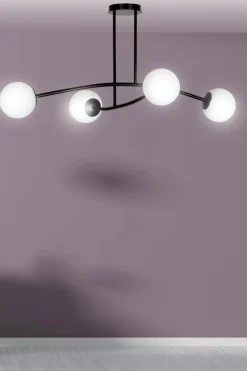 Sklep Kaja Metalowa lampa sufitowa ze szklanymi kloszami 1024/4 HALLDOR | Kaja Hot