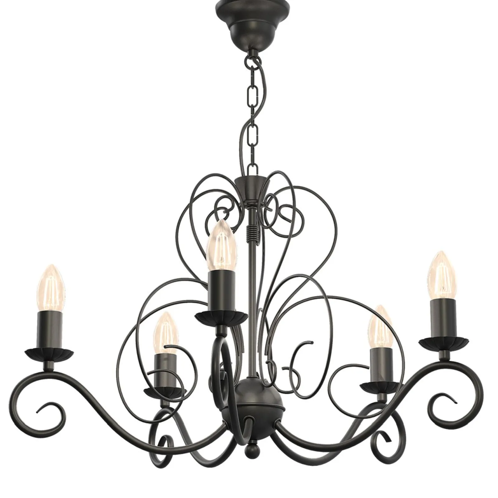 Sklep Kaja Metalowa, świecznikowa lampa wisząca LX 5781 MAURO | Kaja Oświetlenie* Randole Tradycyjne