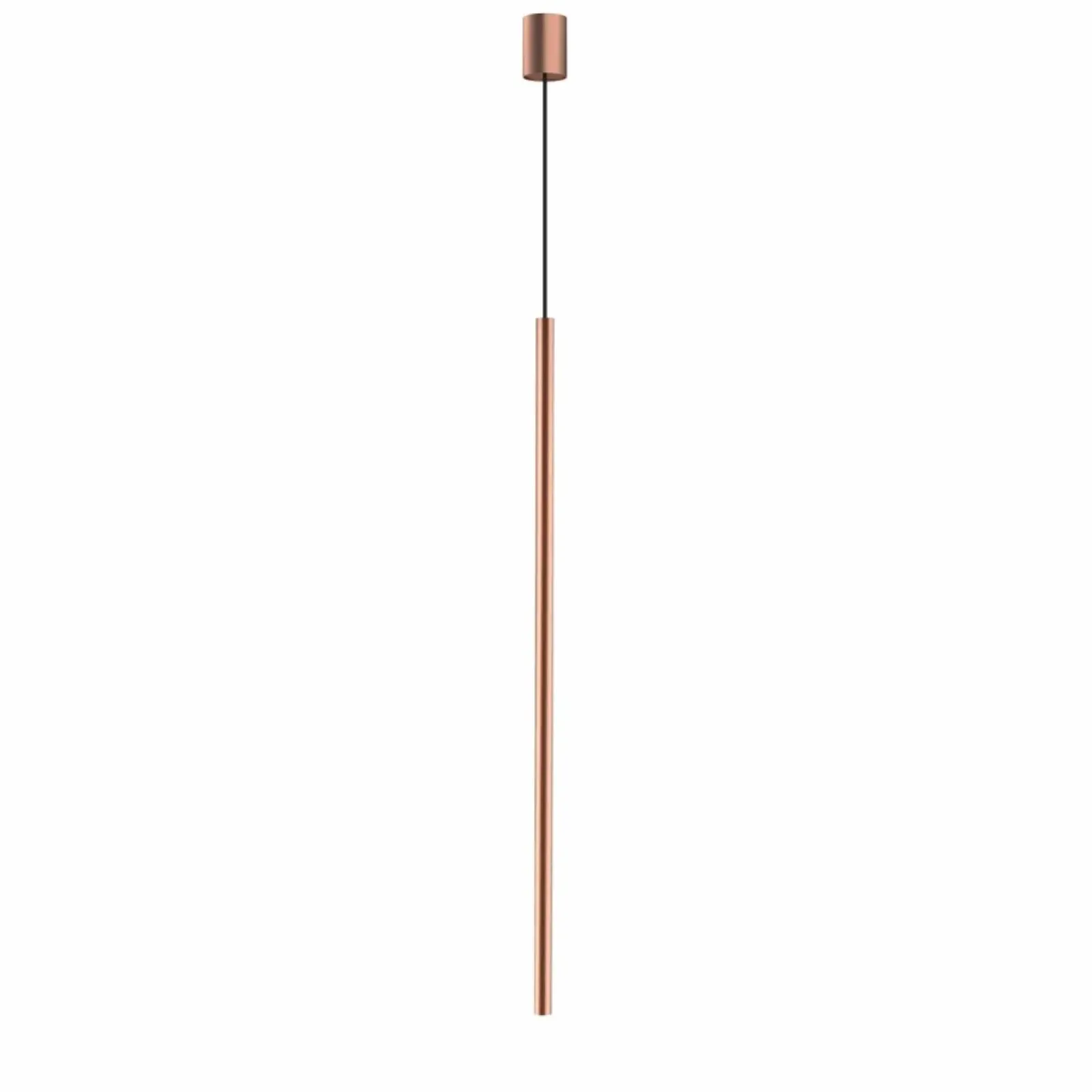 Sklep Kaja Miedziana, punktowa lampa wisząca do kuchni 100cm 10445 LASER | Kaja satynowamiedź Outlet