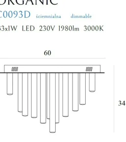 Sklep Kaja Miedziany plafon ze ściemniaczem MX C0093D ORGANIC PL | Kaja Cheap