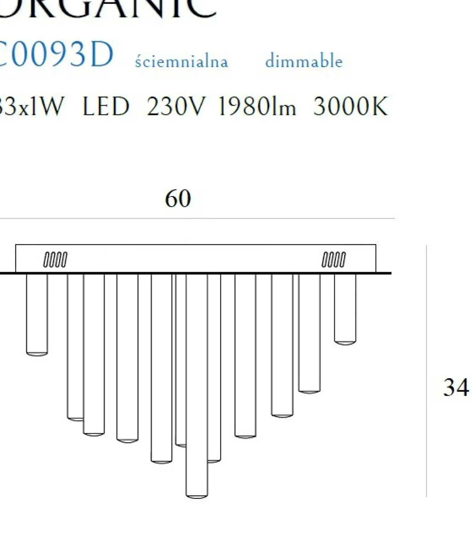 Sklep Kaja Miedziany plafon ze ściemniaczem MX C0093D ORGANIC PL | Kaja Cheap
