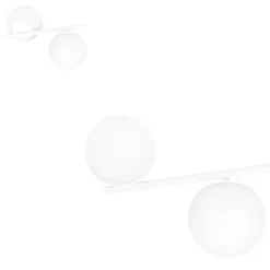 Sklep Kaja Minimalistyczna, biała lampa sufitowa do sypialni 1021/4 BIOR | Kaja biały Store
