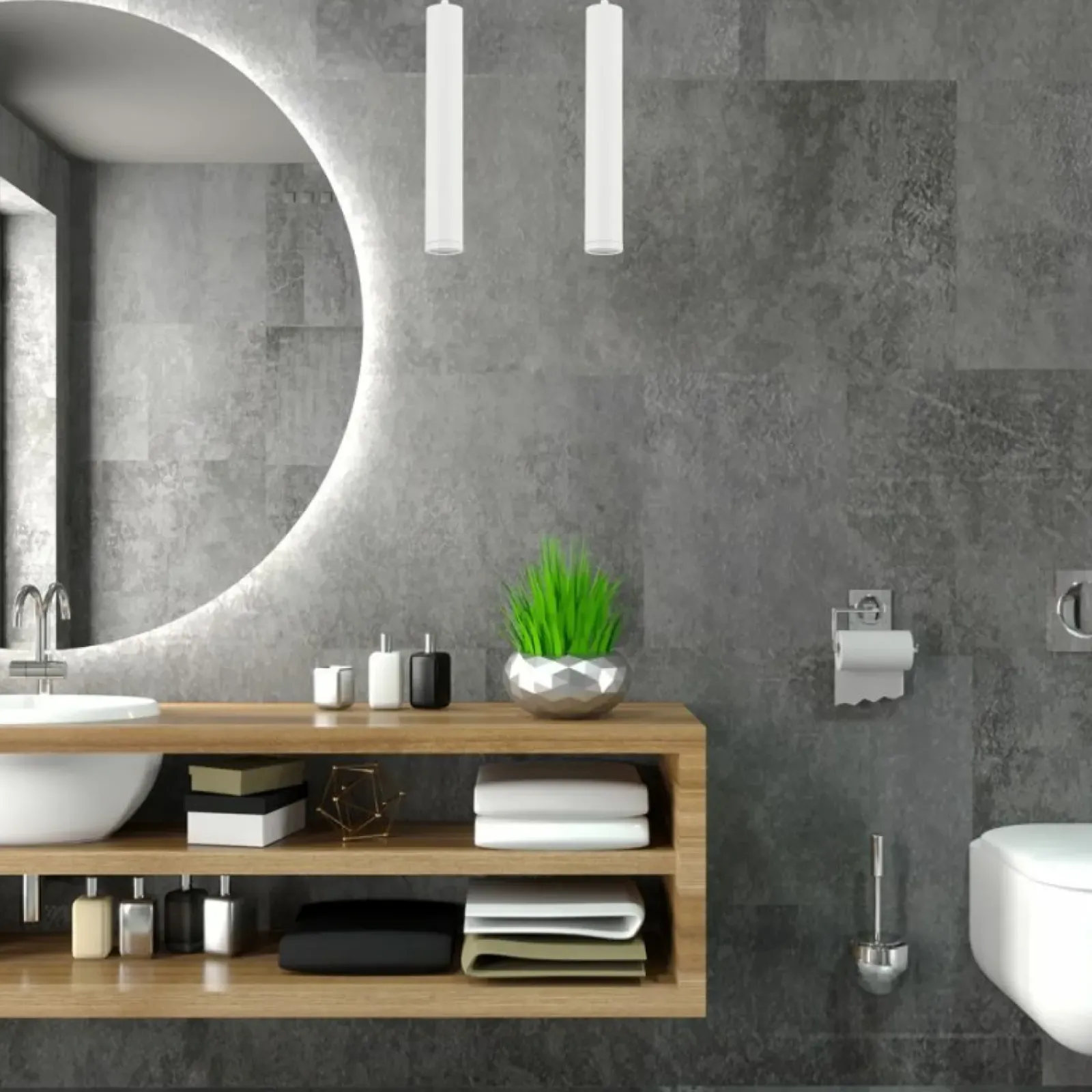 Sklep Kaja Minimalistyczna, biała lampa wisząca tuba ML8869 PORTER | Kaja Best