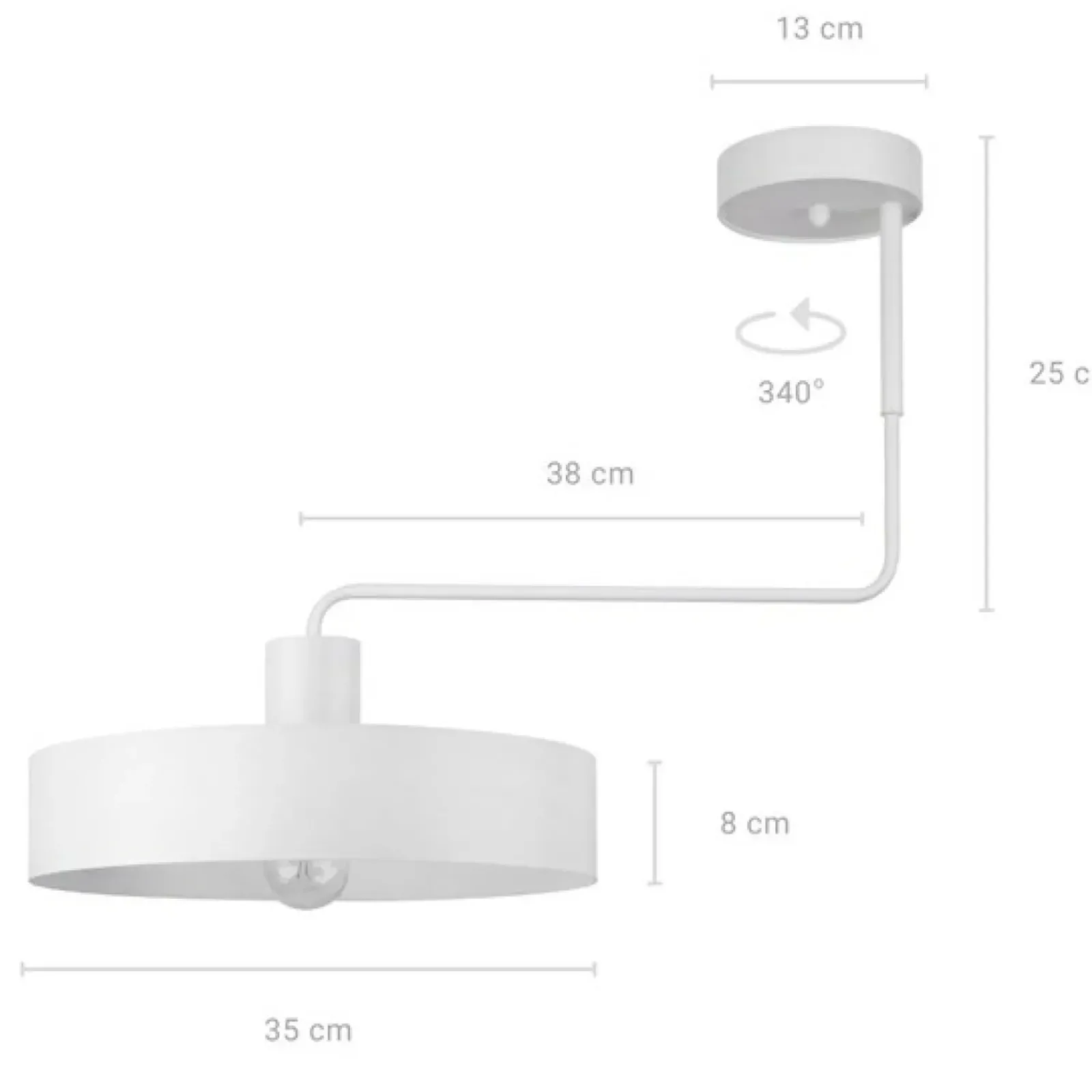 Sklep Kaja Minimalistyczna, biała lampa sufitowa SIG 31550 z serii VASCO | Kaja biały Hot